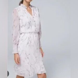 White House Black Market Size 0 Snake-Print Soft Blouson Dress